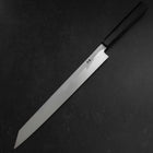 Yanagi Kiritsuke Blue Steel #1 Suminagashi Buffalo Ebony Handle With Sheath 300mm (11.8”)-[Musashi]-[Japanese-Kitchen-Knives]