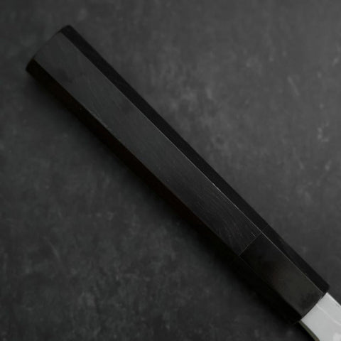 Yanagi Kiritsuke Blue Steel #1 Suminagashi Buffalo Ebony Handle With Sheath 300mm (11.8”)-[Musashi]-[Japanese-Kitchen-Knives]