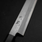 Yanagi Kiritsuke Blue Steel #1 Suminagashi Buffalo Ebony Handle With Sheath 270mm-[Musashi]-[Japanese-Kitchen-Knives]