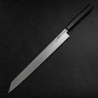 Yanagi Kiritsuke Blue Steel #1 Suminagashi Buffalo Ebony Handle With Sheath 330mm-[Musashi]-[Japanese-Kitchen-Knives]