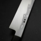 Yanagi Kiritsuke Blue Steel #1 Suminagashi Buffalo Ebony Handle With Sheath 330mm-[Musashi]-[Japanese-Kitchen-Knives]