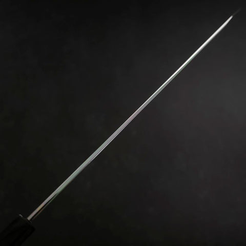 Yanagi Kiritsuke Blue Steel #1 Suminagashi Buffalo Ebony Handle With Sheath 330mm-[Musashi]-[Japanese-Kitchen-Knives]
