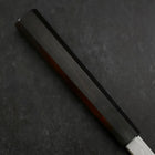 Yanagi Kiritsuke Blue Steel #1 Suminagashi Buffalo Ebony Handle With Sheath 330mm-[Musashi]-[Japanese-Kitchen-Knives]