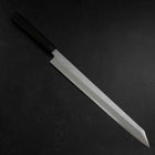 Yanagi Kiritsuke Blue Steel #1 Suminagashi Buffalo Ebony Handle With Sheath 330mm-[Musashi]-[Japanese-Kitchen-Knives]