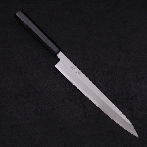 Yanagi Kiritsuke Blue Steel #2 Kasumi Mango de Ébano con Cuerno de Búfalo 240mm