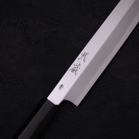 Yanagi Kiritsuke Blue Steel #2 Kasumi Mango de Ébano con Cuerno de Búfalo 300mm
