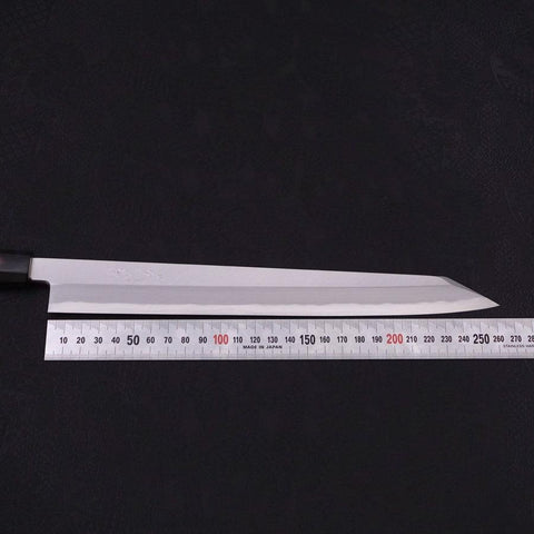 Yanagi Kiritsuke Blue Steel #2 Kasumi Magnolia Buffalo Handle 270mm-[Musashi]-[Japanese-Kitchen-Knives]