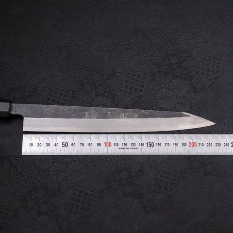 Yanagi Kiritsuke Blue Steel #2 Kurouchi Mango de Ébano con Cuerno de Búfalo 240mm