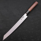 Yanagi Kiritsuke Silver Steel #3 Damascus Mirror Buffalo Walnut Handle 270mm-[Musashi]-[Japanese-Kitchen-Knives]