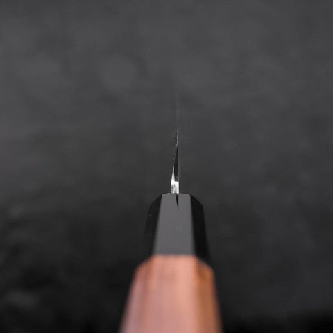 Yanagi Kiritsuke Silver Steel #3 Damascus Mirror Buffalo Walnut Handle 270mm-[Musashi]-[Japanese-Kitchen-Knives]