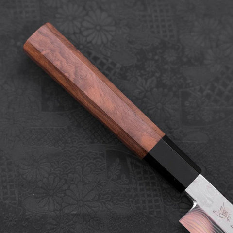 Yanagi Kiritsuke Silver Steel #3 Damascus Mirror Buffalo Walnut Handle 270mm-[Musashi]-[Japanese-Kitchen-Knives]