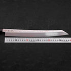 Yanagi Kiritsuke Silver Steel #3 Damascus Mirror Buffalo Walnut Handle 300mm-[Musashi]-[Japanese-Kitchen-Knives]