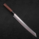 Yanagi Kiritsuke Silver Steel #3 Damascus Mirror Buffalo Walnut Handle 300mm-[Musashi]-[Japanese-Kitchen-Knives]