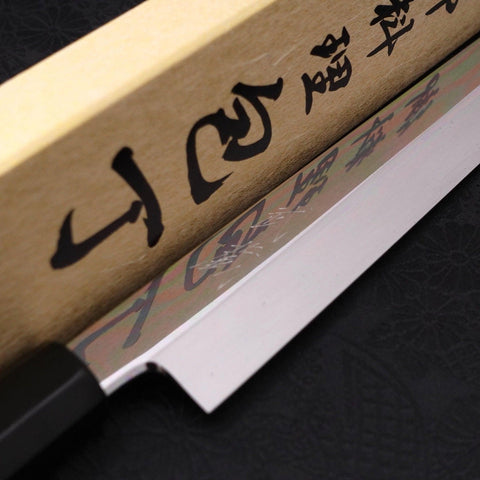 Yanagi Kiritsuke Silver Steel #3 Honyaki Mirror Buffalo Ebony Handle 270mm-[Musashi]-[Japanese-Kitchen-Knives]