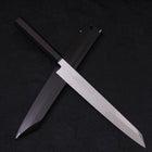 Yanagi Kiritsuke Silver Steel #3 Honyaki Mirror Buffalo Ebony Handle 270mm-[Musashi]-[Japanese-Kitchen-Knives]