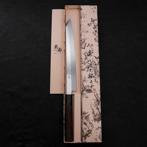Yanagi Kiritsuke Silver Steel #3 Honyaki Mirror Buffalo Wenge Handle 270mm-[Musashi]-[Japanese-Kitchen-Knives]