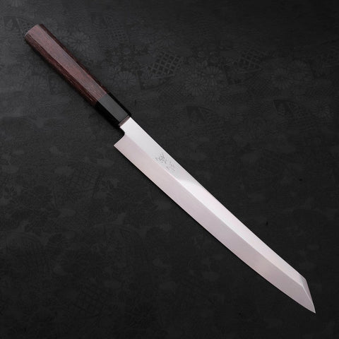 Yanagi Kiritsuke Silver Steel #3 Honyaki Mirror Buffalo Wenge Handle 270mm-[Musashi]-[Japanese-Kitchen-Knives]