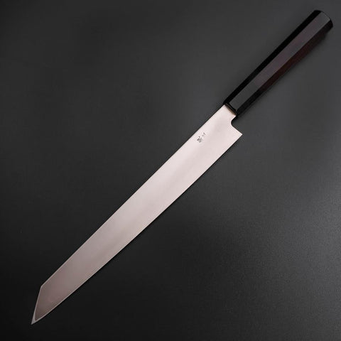 Yanagi Kiritsuke Silver Steel #3 Kasumi Buffalo Ebony Handle 260mm-[Musashi]-[Japanese-Kitchen-Knives]