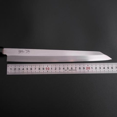 Yanagi Kiritsuke Silver Steel #3 Kasumi Buffalo Ebony Handle 260mm-[Musashi]-[Japanese-Kitchen-Knives]