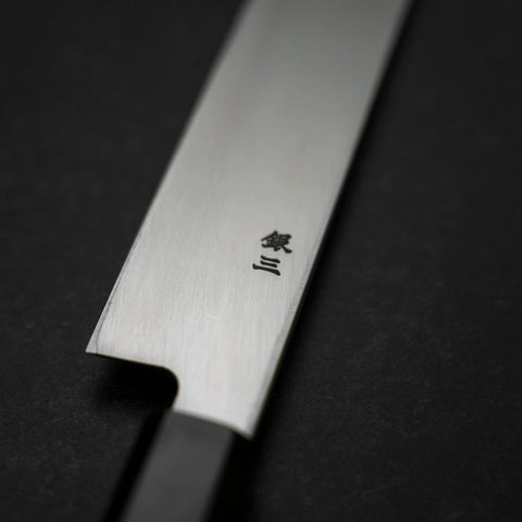 Yanagi Kiritsuke Silver Steel #3 Kasumi Buffalo Teak Handle 300mm-[Musashi]-[Japanese-Kitchen-Knives]