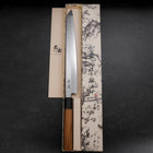Yanagi Kiritsuke Silver Steel #3 Kasumi Buffalo Teak Handle 300mm-[Musashi]-[Japanese-Kitchen-Knives]