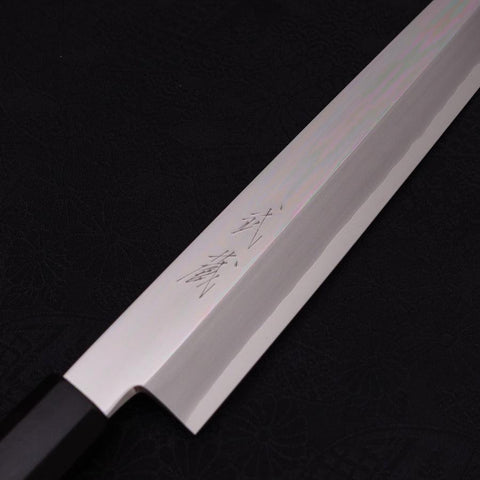 Yanagi Kiritsuke Silver Steel #3 Mirror Buffalo Ebony Handle 270mm-[Musashi]-[Japanese-Kitchen-Knives]