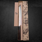 Yanagi Kiritsuke Silver Steel #3 Suminagashi Buffalo Walnut Handle 270mm (10.6”)-[Musashi]-[Japanese-Kitchen-Knives]