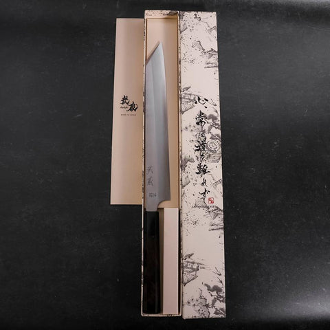 Yanagi Kiritsuke VG-10 Kasumi Buffalo Ebony Handle 250mm-[Musashi]-[Japanese-Kitchen-Knives]