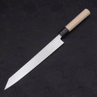 Yanagi Kiritsuke White Steel #2 Kasumi Buffalo Magnolia Handle 240mm-[Musashi]-[Japanese-Kitchen-Knives]