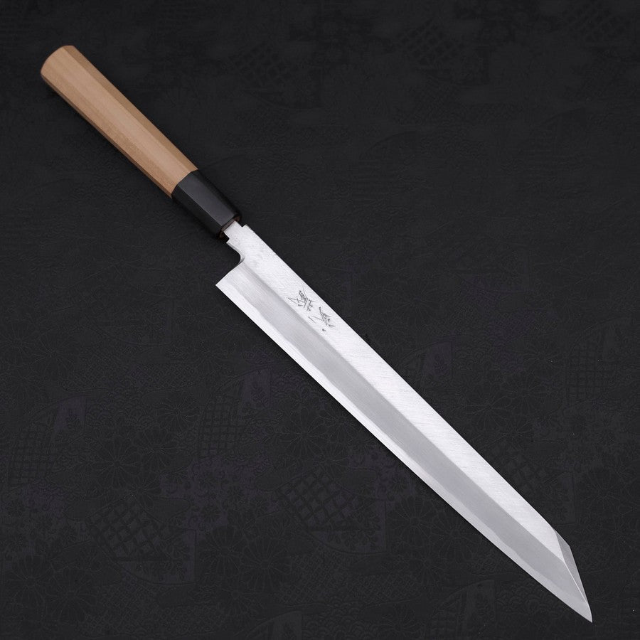 Yanagi-Kiritsuke White Steel #2 Kasumi Buffalo Magnolia Handle 270mm-[Musashi]-[Japanese-Kitchen-Knives]