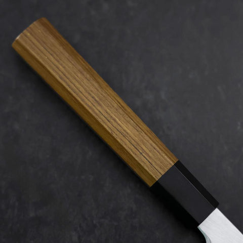 Yanagi Kiritsuke White Steel #2 Kasumi Buffalo Teak Handle 300mm (11.8”)