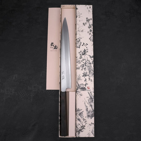 Yanagiba AUS-10 Polished Ebony Handle 270mm-[Musashi]-[Japanese-Kitchen-Knives]