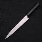 Yanagiba AUS-8 Polished Dark Blue Urushi Handle 210mm (8.3”)-[Musashi]-[Japanese-Kitchen-Knives]