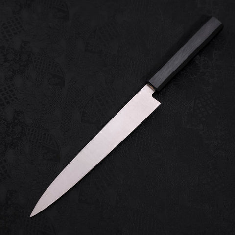 Yanagiba AUS-8 Pulido Mango Urushi Azul Oscuro 210 mm
