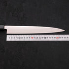 Yanagiba AUS-8 Polished Dark Blue Urushi Handle 240mm-[Musashi]-[Japanese-Kitchen-Knives]
