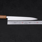 Yanagiba AUS-8 Polished Oak Handle 210mm-[Musashi]-[Japanese-Kitchen-Knives]