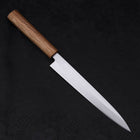 Yanagiba AUS-8 Polished Oak Handle 210mm-[Musashi]-[Japanese-Kitchen-Knives]