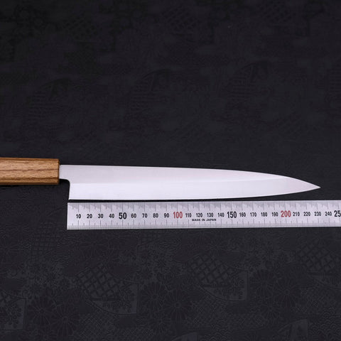 Yanagiba AUS-8 Polished Oak Handle 240mm-[Musashi]-[Japanese-Kitchen-Knives]