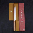 Yanagiba AUS-8 Polished Oak Handle 240mm-[Musashi]-[Japanese-Kitchen-Knives]