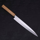 Yanagiba AUS-8 Polished Oak Handle 240mm-[Musashi]-[Japanese-Kitchen-Knives]