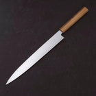 Yanagiba AUS-8 Polished Oak Handle 270mm-[Musashi]-[Japanese-Kitchen-Knives]