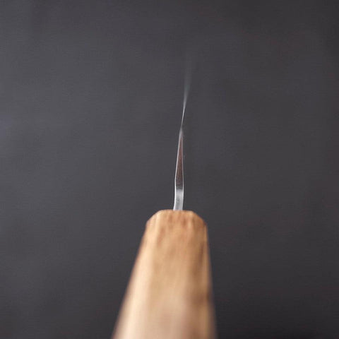 Yanagiba AUS-8 Polished Oak Handle 300mm-[Musashi]-[Japanese-Kitchen-Knives]