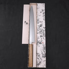 Yanagiba AUS-8 Polished Oak Handle 300mm-[Musashi]-[Japanese-Kitchen-Knives]