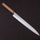 Yanagiba AUS-8 Polished Oak Handle 300mm-[Musashi]-[Japanese-Kitchen-Knives]