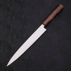 Yanagiba AUS-8 Polished Sumi Urushi Handle 240mm-[Musashi]-[Japanese-Kitchen-Knives]