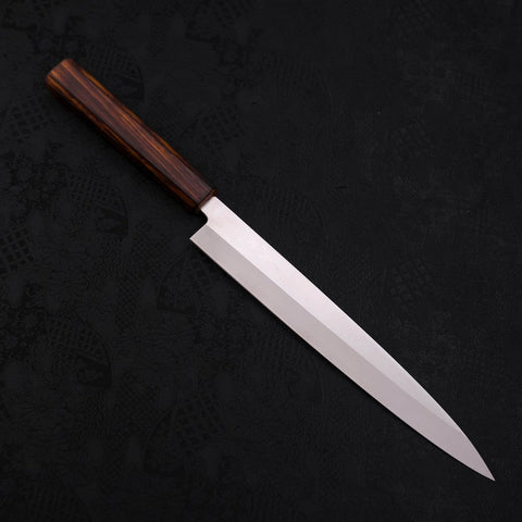 Yanagiba AUS-8 Polished Sumi Urushi Handle 240mm-[Musashi]-[Japanese-Kitchen-Knives]