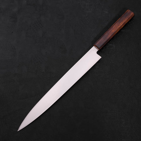 Yanagiba AUS-8 Polished Sumi Urushi Handle 270mm-[Musashi]-[Japanese-Kitchen-Knives]