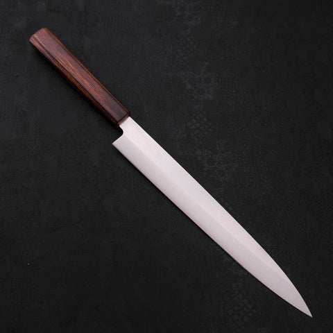 Yanagiba AUS-8 Polished Sumi Urushi Handle 270mm-[Musashi]-[Japanese-Kitchen-Knives]