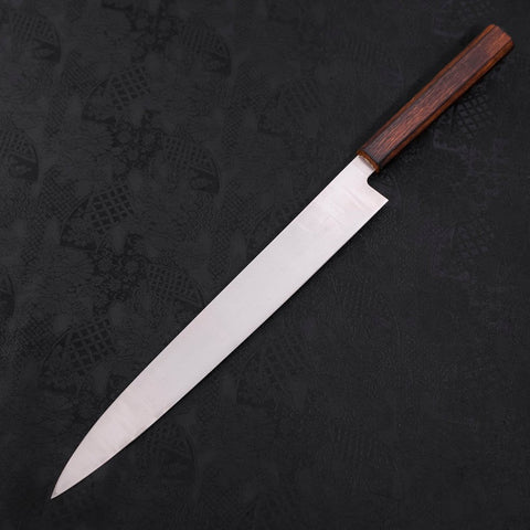 Yanagiba AUS-8 Polished Sumi Urushi Handle 300mm (11.8”)-[Musashi]-[Japanese-Kitchen-Knives]