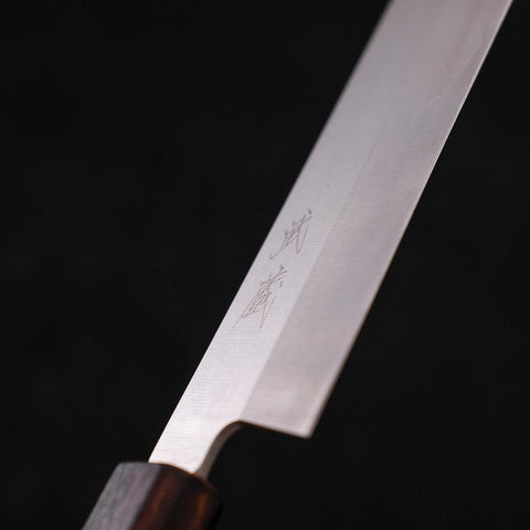 Yanagiba AUS-8 Polished Sumi Urushi Handle 300mm-[Musashi]-[Japanese-Kitchen-Knives]